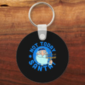 Not Today Santa Hanukkah Menorah Jewish Holiday Ch Sleutelhanger (Voorkant)