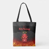 Not Today satan boodschappentas Tote Bag (Achterkant)