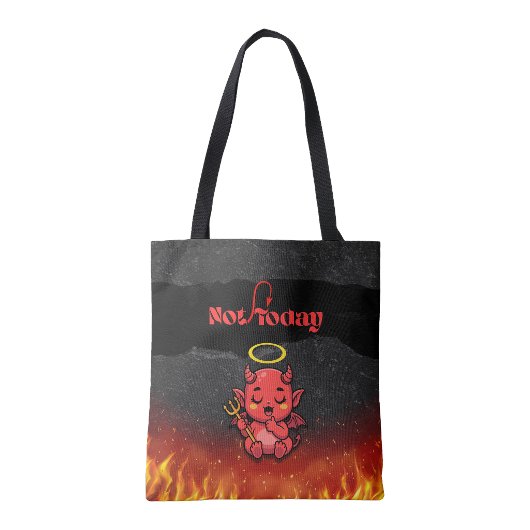 Not Today satan boodschappentas Tote Bag