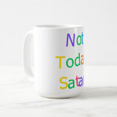 Not Today Satan Funny Sassy Quote Koffiemok (Voorkant links)