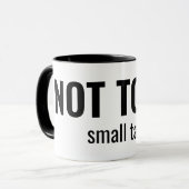 NOT TODAY - Small Talk Funny Typography Mok (Voorkant links)