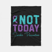 Not Today Suicide Prevention Fleece Deken (Voorkant)