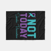 Not Today Suicide Prevention Premium  Fleece Deken (Voorkant (Horizontaal))