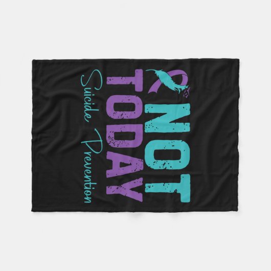Not Today Suicide Prevention Premium  Fleece Deken (Voorkant (Horizontaal))