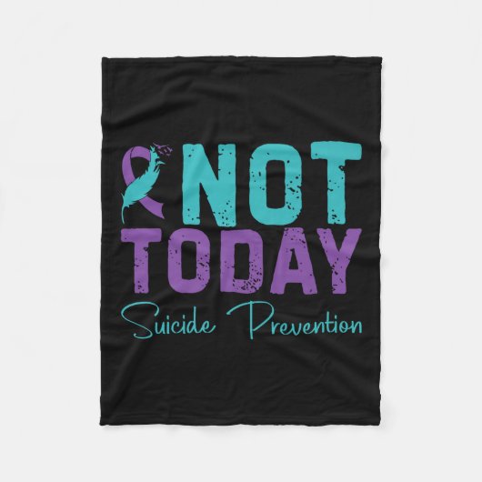 Not Today Suicide Prevention Premium  Fleece Deken (Voorkant)