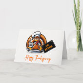 Not Today Turkey on Strike Funny Thanksgiving Feestdagen Kaart (Voorkant)