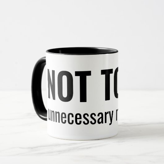 NOT TODAY - Unnecessary Meetings Funny Typography Mok (Voorkant links)