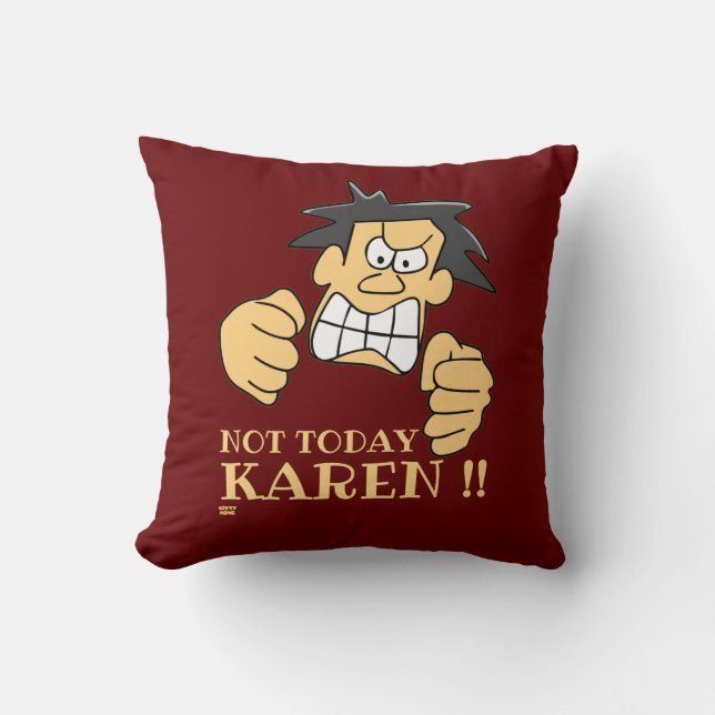 "NOT VANDAY KAREN" grappig boos man Kussen (Voorkant)