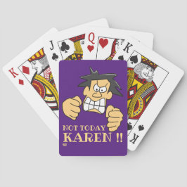 "NOT VANDAY KAREN" grappig boos man Pokerkaarten