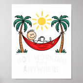 Not Working From Anywhere Funny Hammock 2025 Poster (Voorkant)