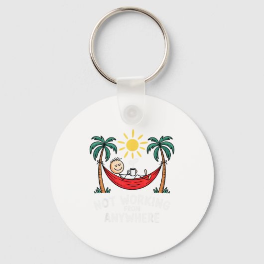 Not Working From Anywhere Funny Hammock 2025 Sleutelhanger (Voorkant)