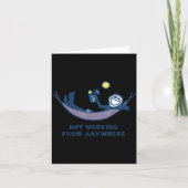 Not Working From Anywhere Funny Vacation Remote Wo Kaart (Voorkant)