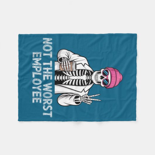 Not Worst Employee Worker Istant Jokes Office Humo Fleece Deken (Voorkant (Horizontaal))