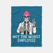 Not Worst Employee Worker Istant Jokes Office Humo Fleece Deken (Voorkant)