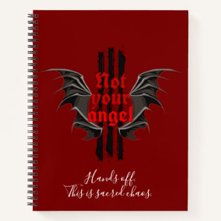 Not Your Angel Notebook – Sacred Chaos Gothic Vibe Notitieboek