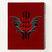 Not Your Angel Notebook – Sacred Chaos Gothic Vibe Notitieboek (Achterkant)