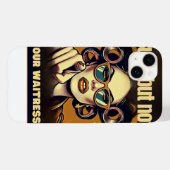 Not Your Waitress – Retro Empowerment Art Case-Mate iPhone Case (Achterkant (horizontaal))