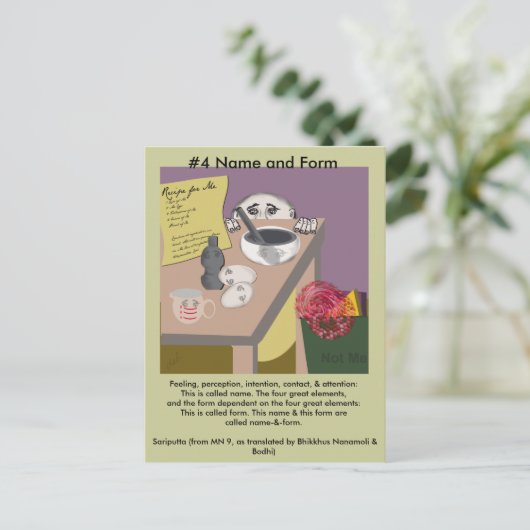 Nota #4 Naam en Vorm - van het Afhankelijke Opkome Briefkaart (Staand voorkant)