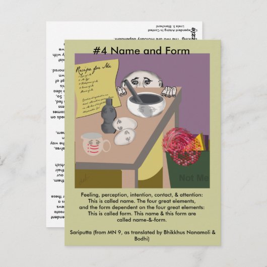 Nota #4 Naam en Vorm - van het Afhankelijke Opkome Briefkaart (Voorkant / Achterkant)