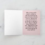 Nota aan Dochter op Trouwdag Peach Kaart (Binnen)