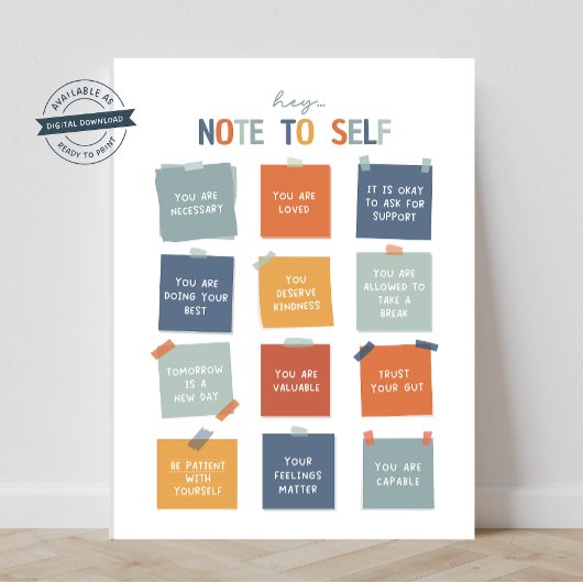 Nota aan Zelf 18"X24" Poster