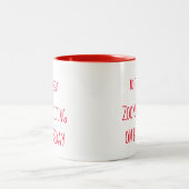 "Nota aan Zelf: de vergadering van het gezoem op B Tweekleurige Koffiemok (Center)