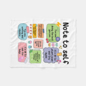 Nota aan Zelf Psycholoog van de Geestelijke Gezond Fleece Deken (Voorkant (Horizontaal))