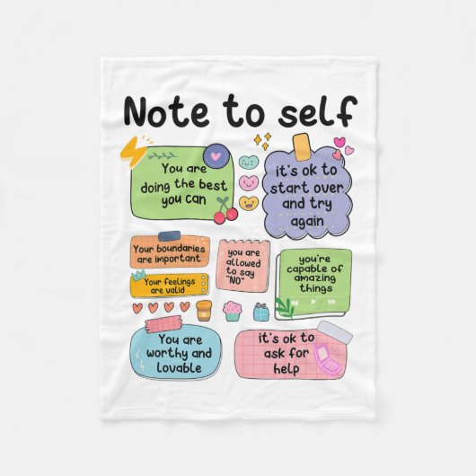 Nota aan Zelf Psycholoog van de Geestelijke Gezond Fleece Deken (Voorkant)