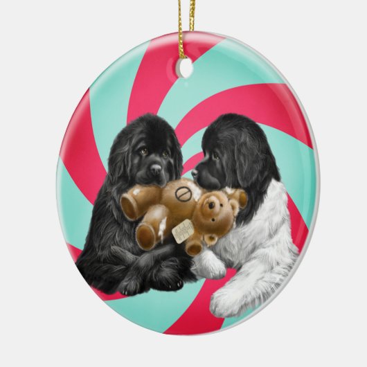 Nota Beer Candy Cane Keramisch Ornament (Links)