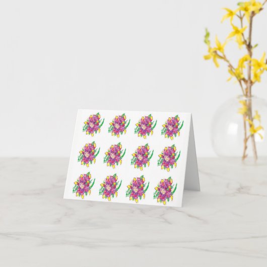 Nota Kaart Asiatic Lily (Gele Bloem)