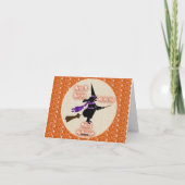 Nota Kaart Broom Stick Witch (Achterkant)