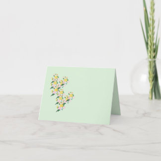 Nota Kaart: De lentebloemen Notitiekaartje