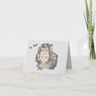 Nota Kaart: de Wereld van de chimpansee Notitiekaartje