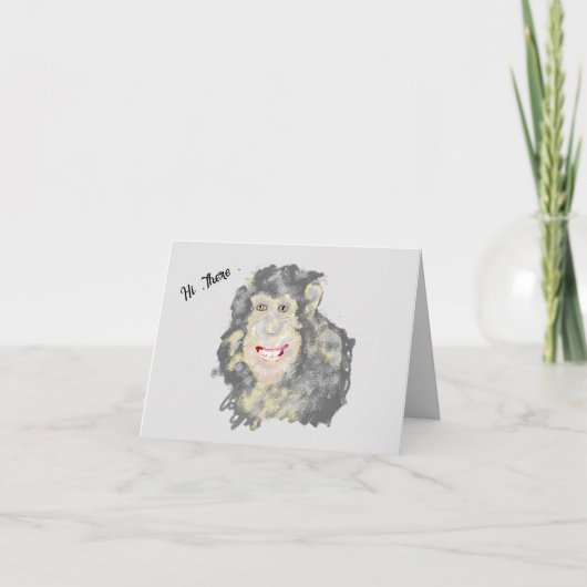 Nota Kaart: de Wereld van de chimpansee Notitiekaartje (Voorkant)