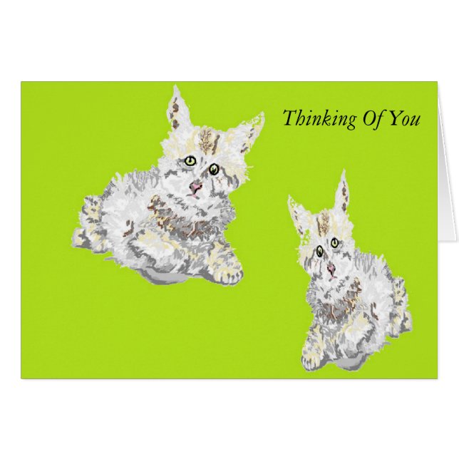 Nota Kaart Denking van U /Kittens (Voorkant Horizontaal)