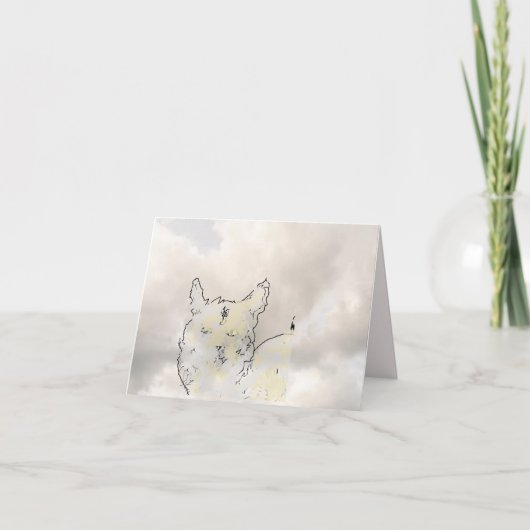 Nota Kaart: Het rennen uit binnen de Mist Notitiekaartje (Voorkant)