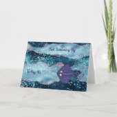 Nota Kaart in een Blauw Zee Ontwerp (Voorkant)