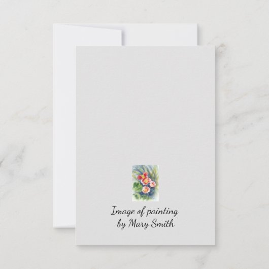 Nota Kaart met afbeelding van papavers (Achterkant)