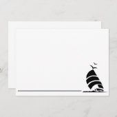 Nota Kaart-Sailboot Notitiekaartje (Voorkant / Achterkant)