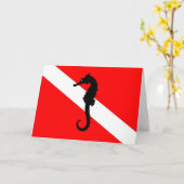 nota kaart - seahorse duikvluchtvlag (Gele Bloem)