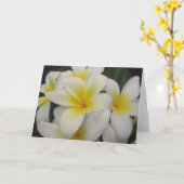 nota kaart - witte plumerias (Gele Bloem)