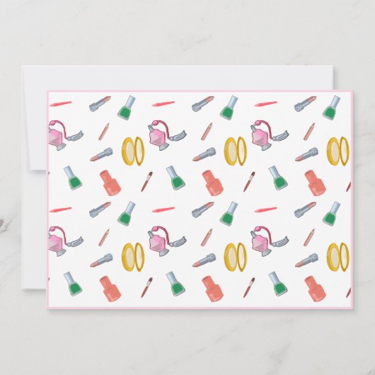 Nota Kaarten Elegante Vlakke Moderne Schoonheidsmi (Achterkant)