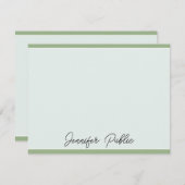 Nota Kaarten Moderne Elegant de Sjabloon van de Na (Voorkant / Achterkant)