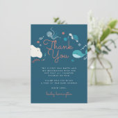 Nota onder het Baby shower van het Zee Dank u. Bedankkaart (Staand voorkant)