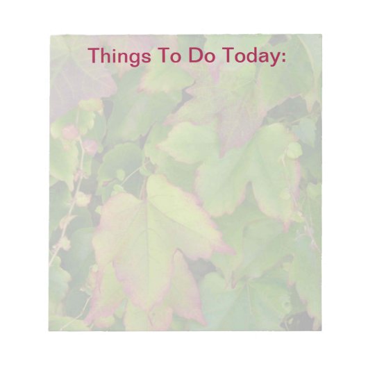 Nota pad—te doen bladeren notitieblok (Voorkant)