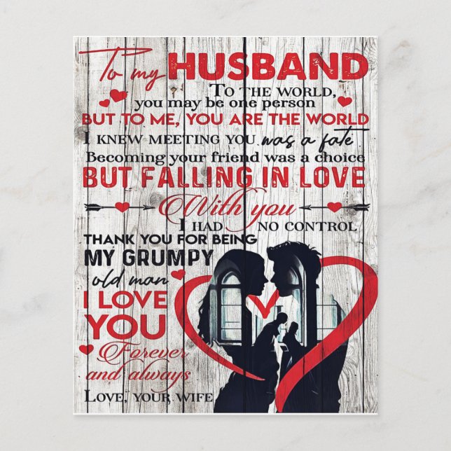 Nota van de klap voor Husband | Naar mijn Cadeau v (Voorkant)