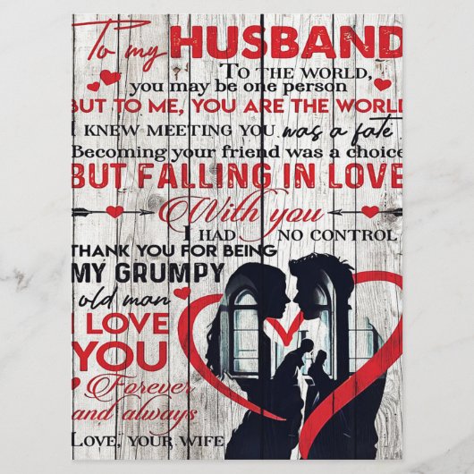 Nota van de klap voor Husband | Naar mijn Cadeau v Menu (Voorkant)