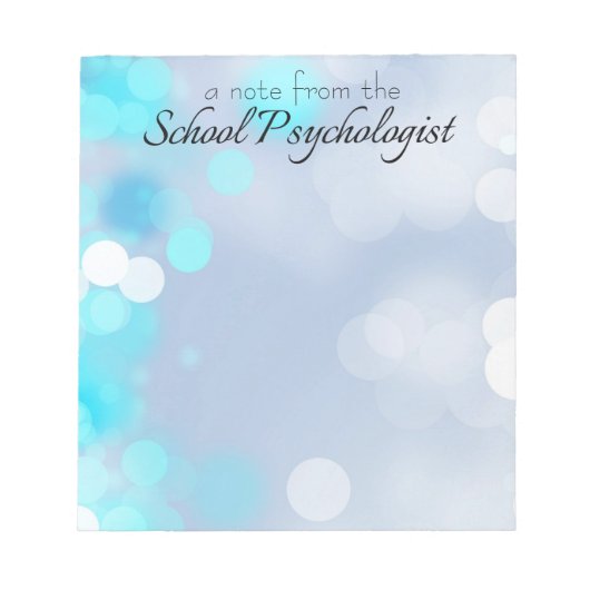 Nota van de psycholoog van de school (notitieblok) notitieblok (Voorkant)
