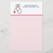 Nota van de Zurse Stethoscoop en het Hart Briefpapier (Voorkant)