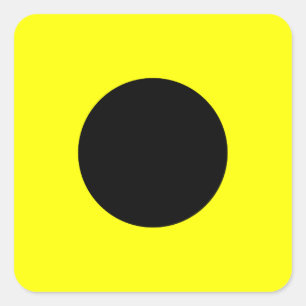 Nota van het Nautical Flag Signal Letter I (India) Vierkante Sticker